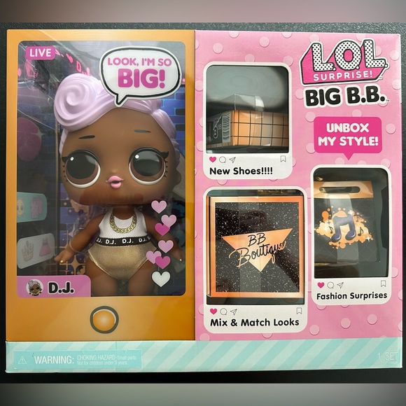 LOL Surprise Big B.B. (Big Baby) New large LOL Surprise Tots  L.O.L. Surprise! Big B.B. D.J. Doll with Accessories